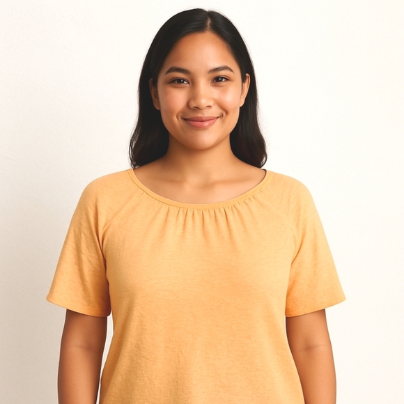 NWOT Jones New York Linen Top Orange Large - Picture 1 of 8